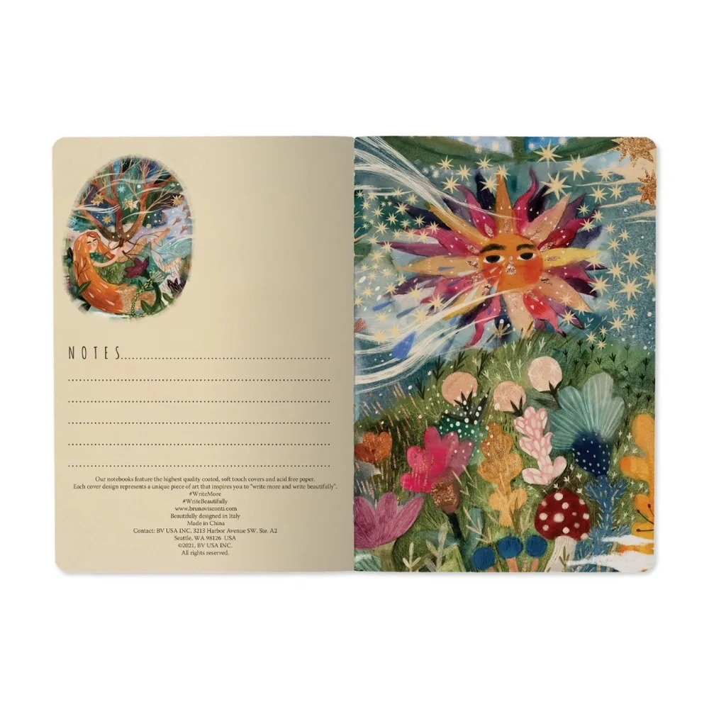 Electric Fantasy Notebook – BV Bruno Visconti – Vibrant Floral